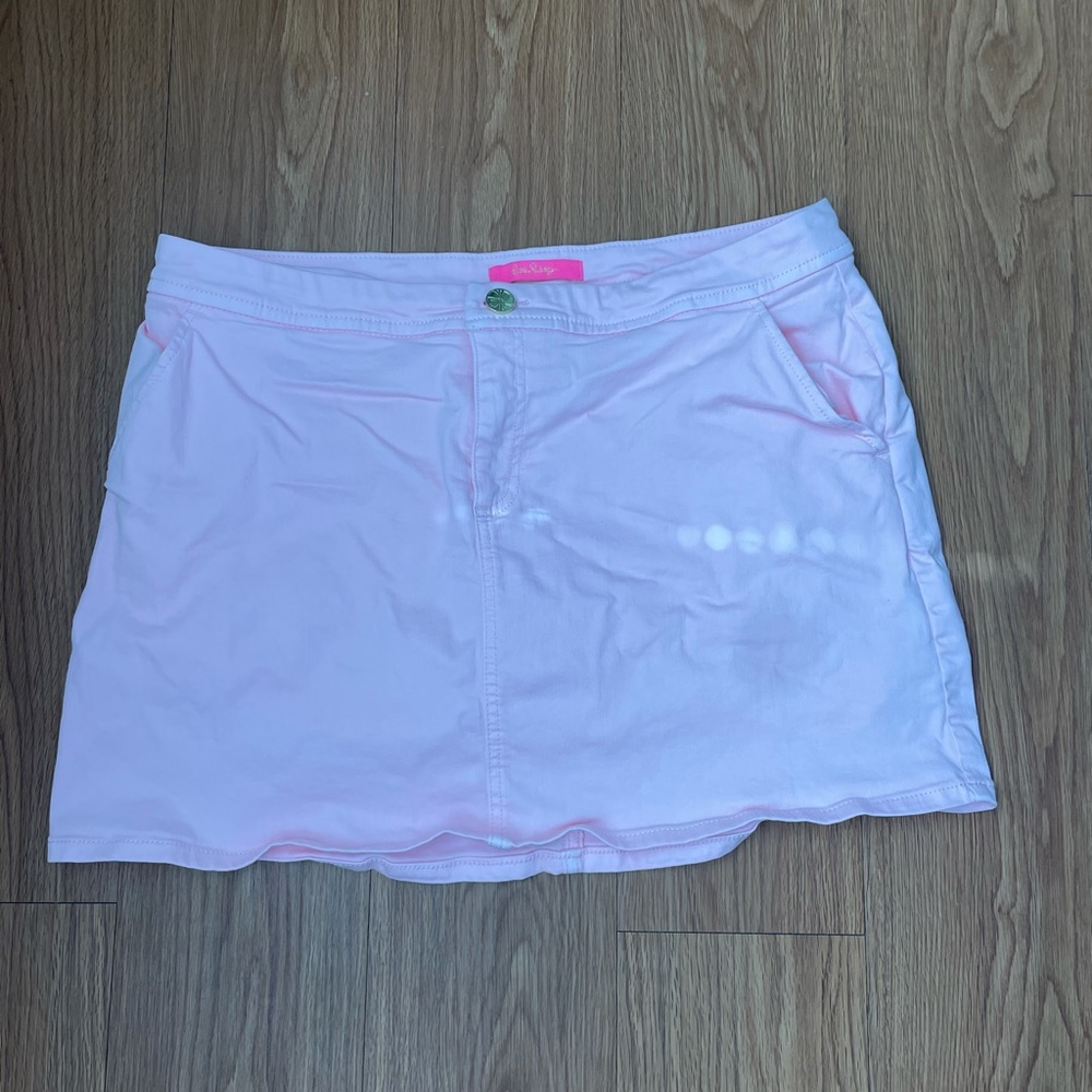 Lilly Pulitzer Colette pink jean skirt